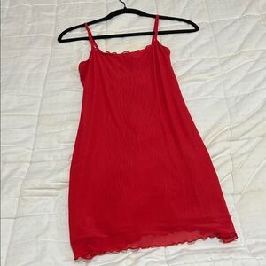 H&M Red Chemise in Soft Satin